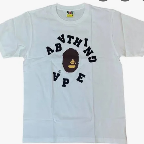 Bape A Bathing Ape Scrambled Letters Tee 2XL White New With Tags - Picture 1 of 3